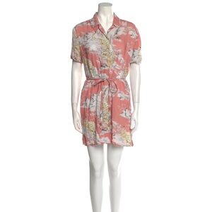 All Saints Coral and Tiger printed dress.